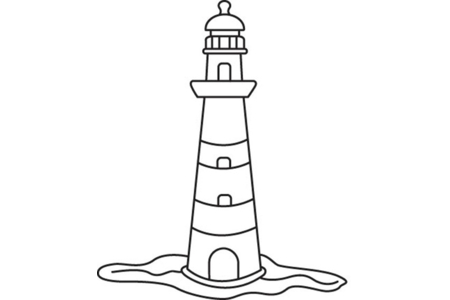 Coloriage Phare 03 – 10doigts.fr
